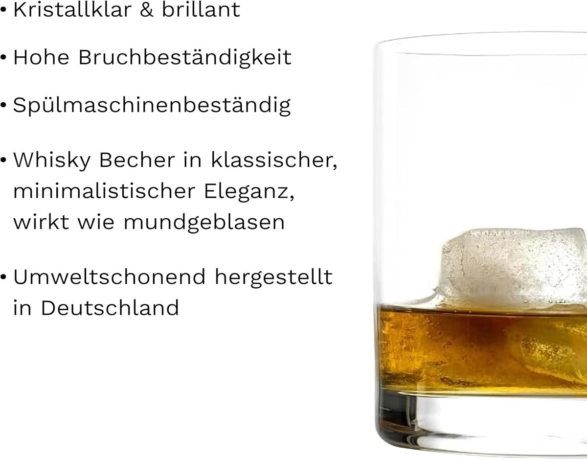 Whiskey Glas inkl. Wunschgravur | Hochwertiges Kristallglas, 320ml von Dreizack | Gravuren — Ansicht 8