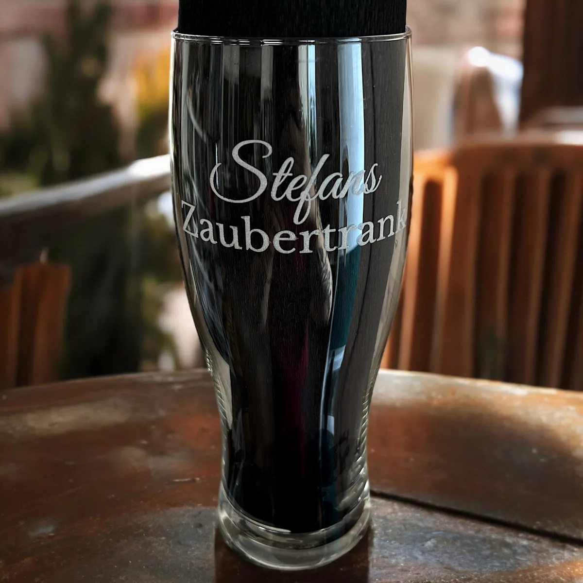 Bierglas mit Lasergravur „Stefans Zaubertrank